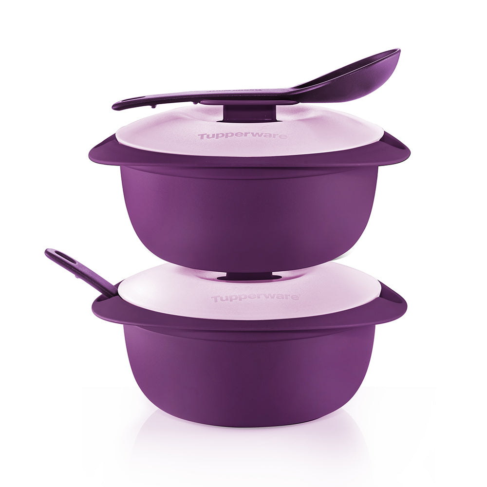 Purple Royale Round Server with Serving Spoon (2) 1.6L | Tupperware Singapore