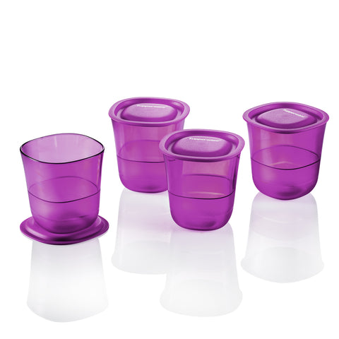 Purple Royale Crystalline Short Glass (4) 230ml | Tupperware Singapore