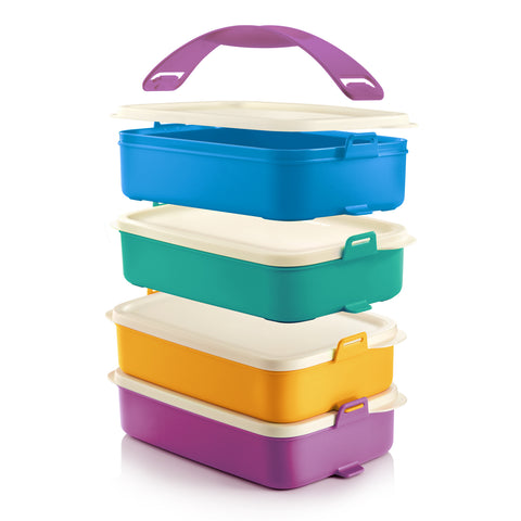 Click To Go Rectangular with Handle (4) 900ml | Tupperware Singapore