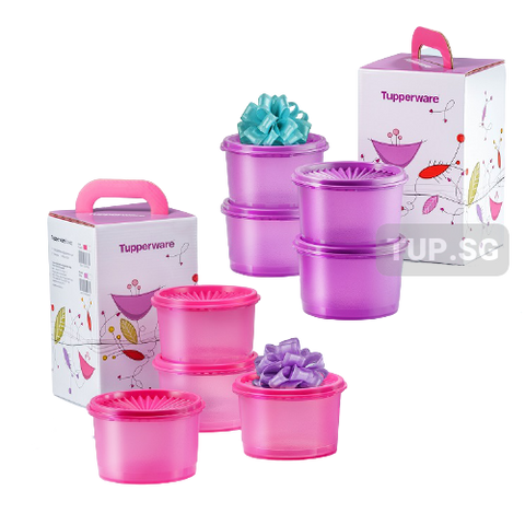Mini Deco Canister Gift Set (8) 600ml | Tupperware Singapore