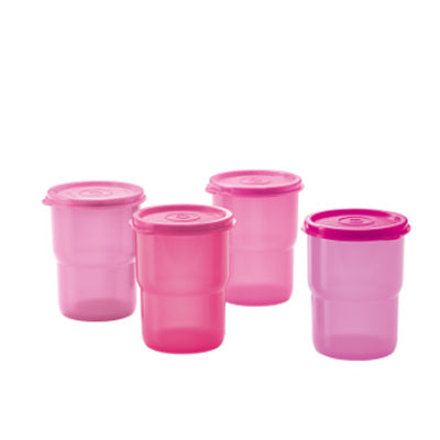 Tupperware Sweet Pink Tumblers (4) 225ml